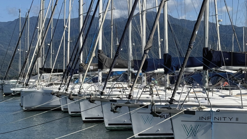 Barcos ancorados na Marina
